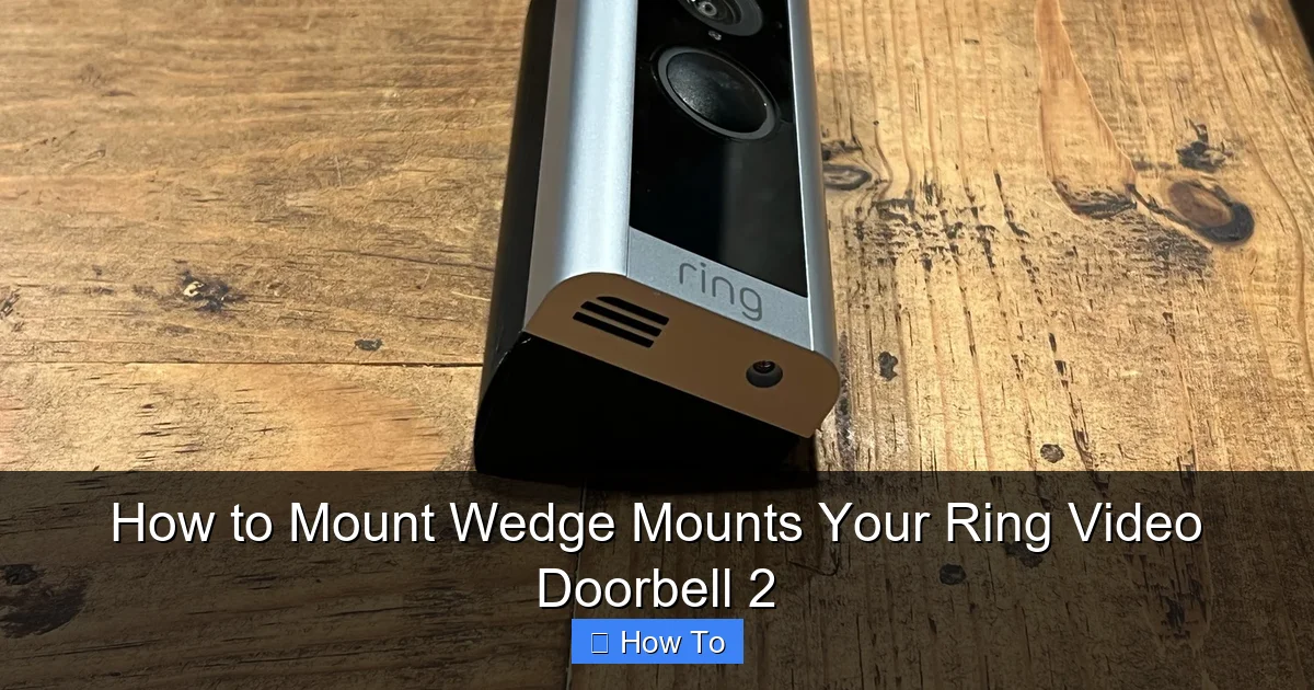How to Mount Wedge Mounts Your Ring Video Doorbell 2
