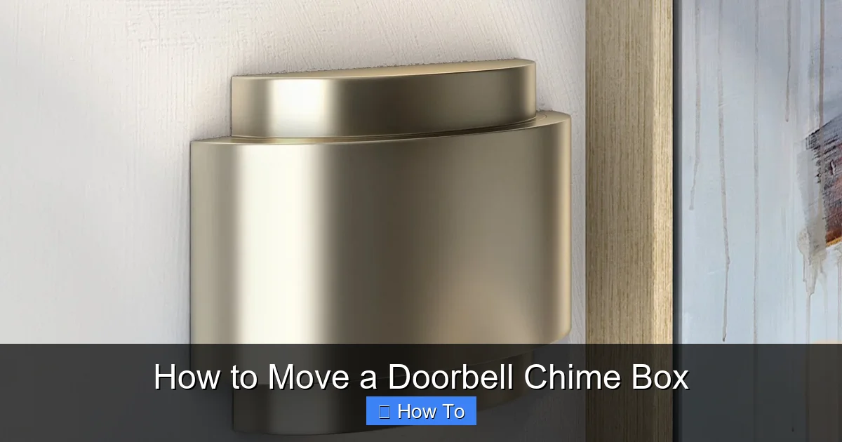 How to Move a Doorbell Chime Box