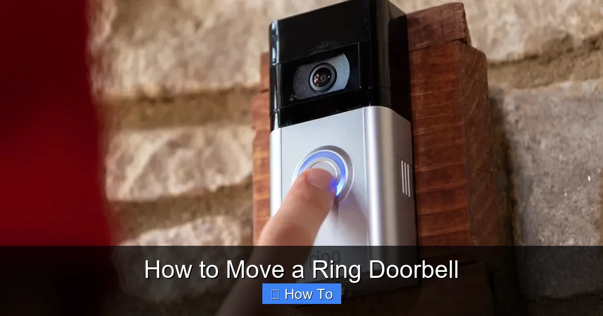How to Move a Ring Doorbell