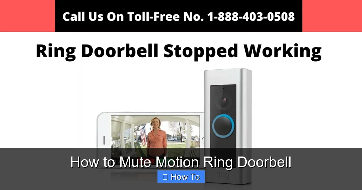 How to Mute Motion Ring Doorbell
