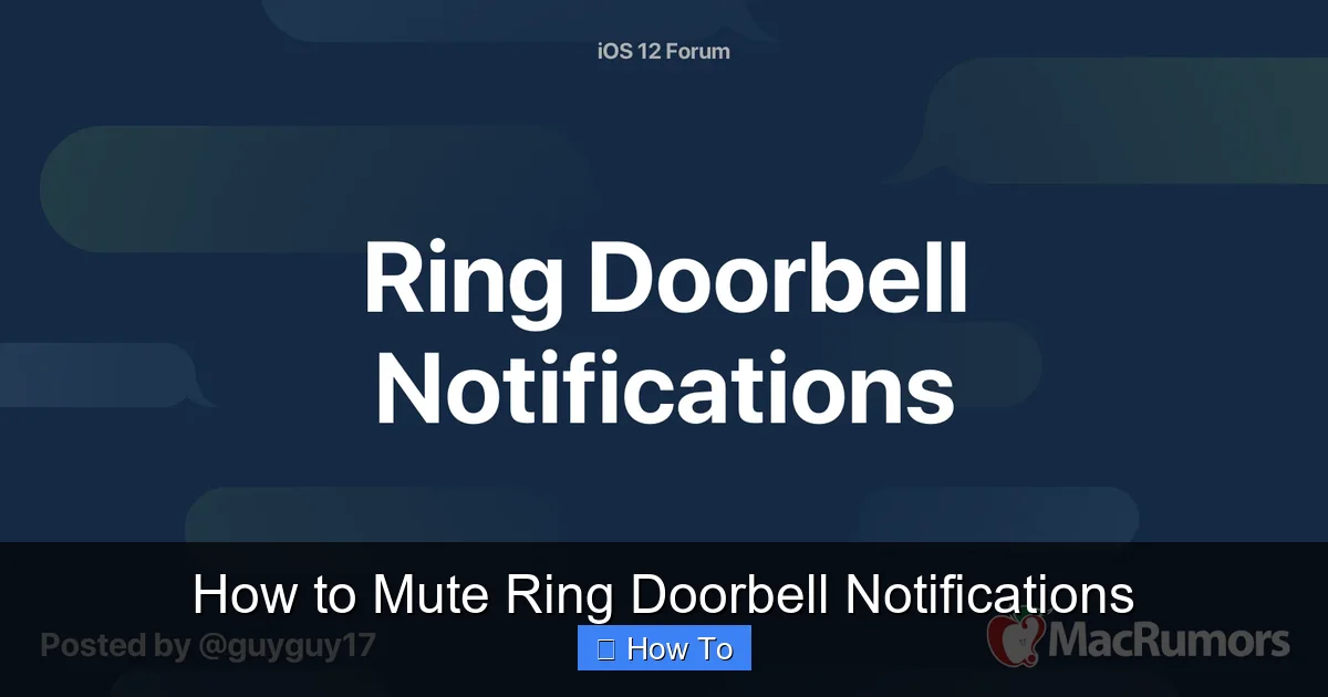 How to Mute Ring Doorbell Notifications