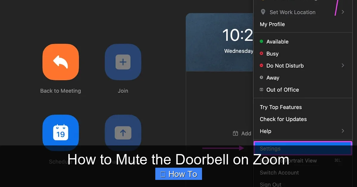 How to Mute the Doorbell on Zoom