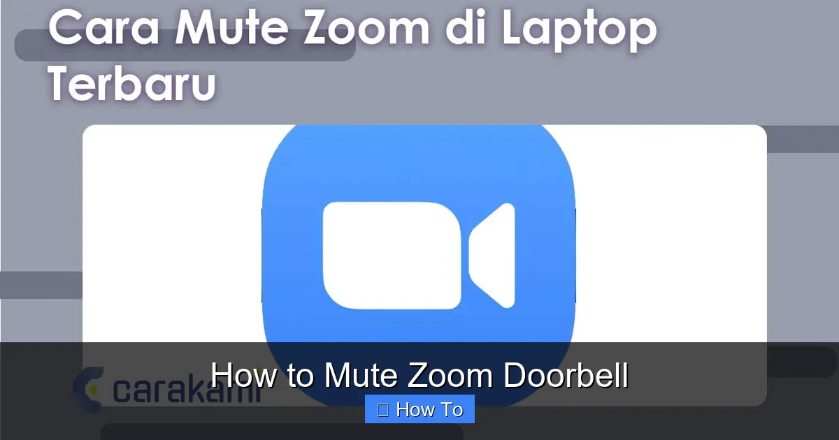 How to Mute Zoom Doorbell