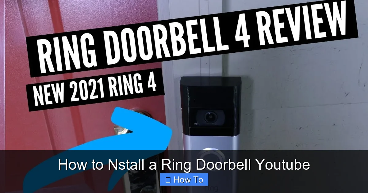 How to Nstall a Ring Doorbell Youtube