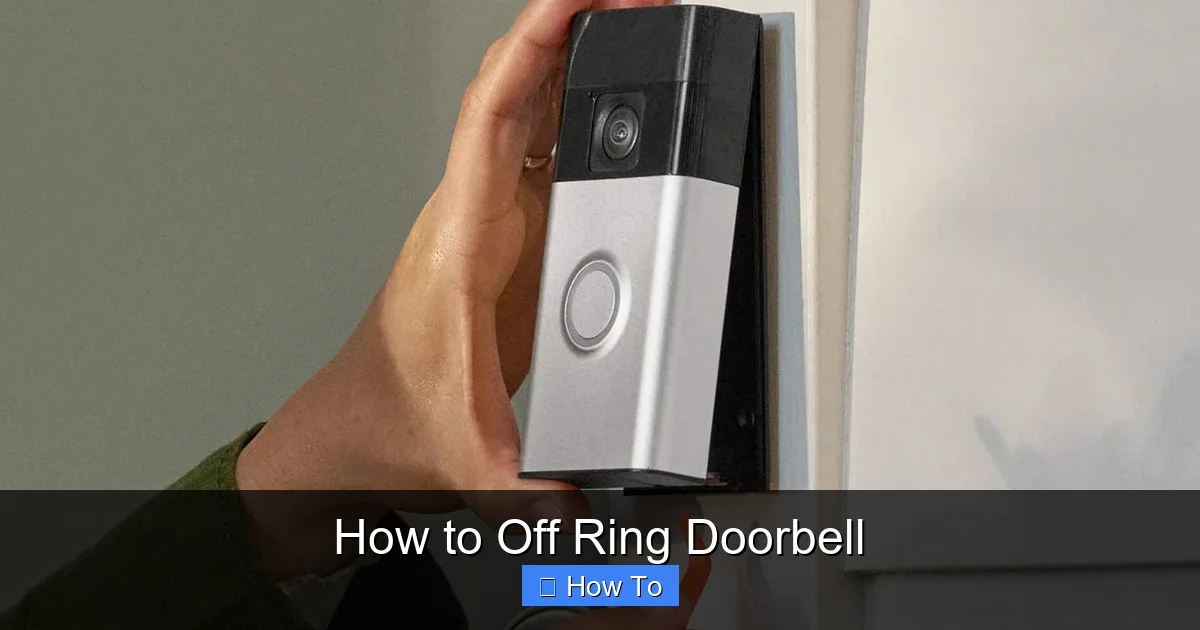 How to Off Ring Doorbell