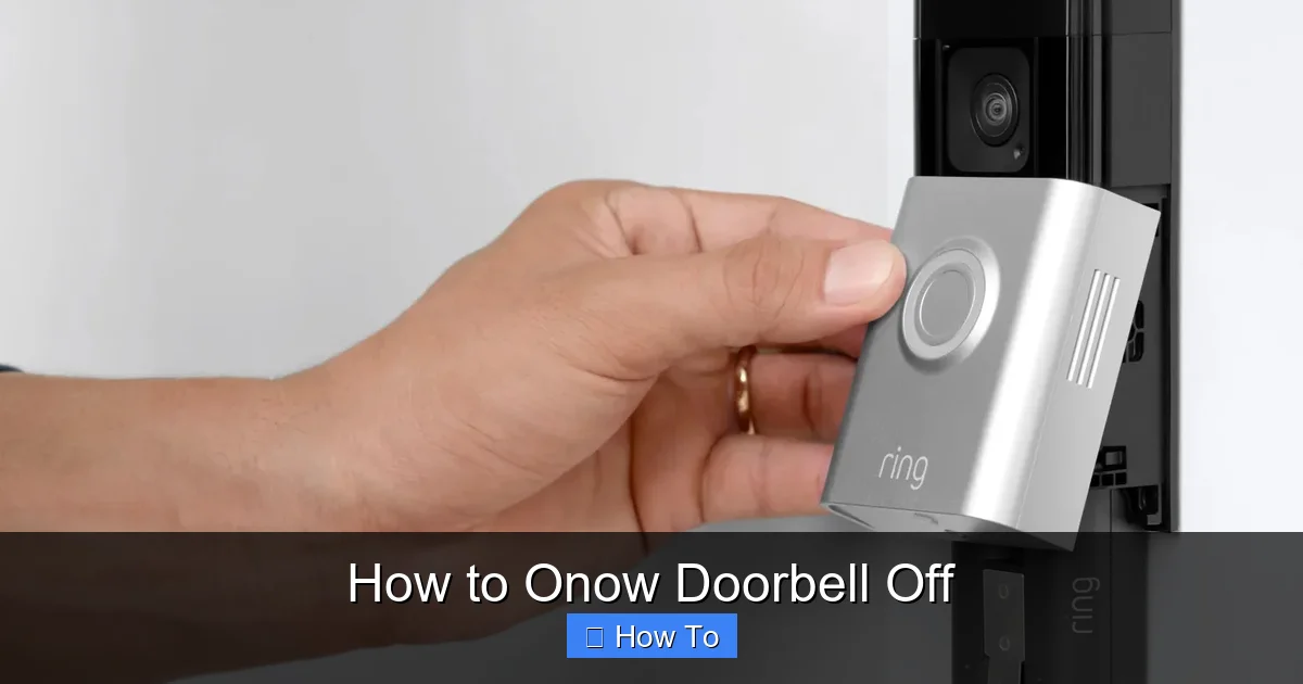 How to Onow Doorbell Off
