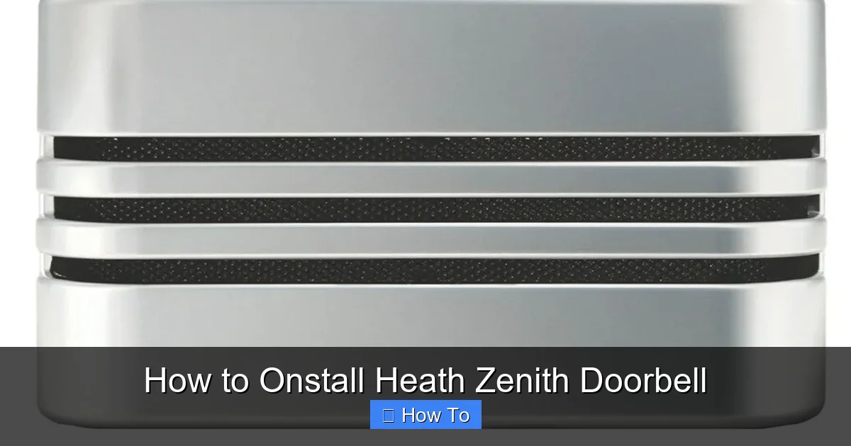 How to Onstall Heath Zenith Doorbell