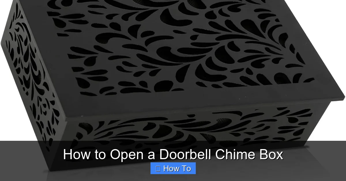 How to Open a Doorbell Chime Box