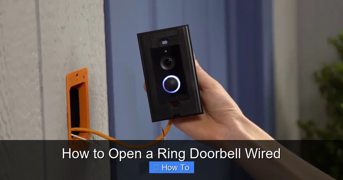 How to Open a Ring Doorbell Wired