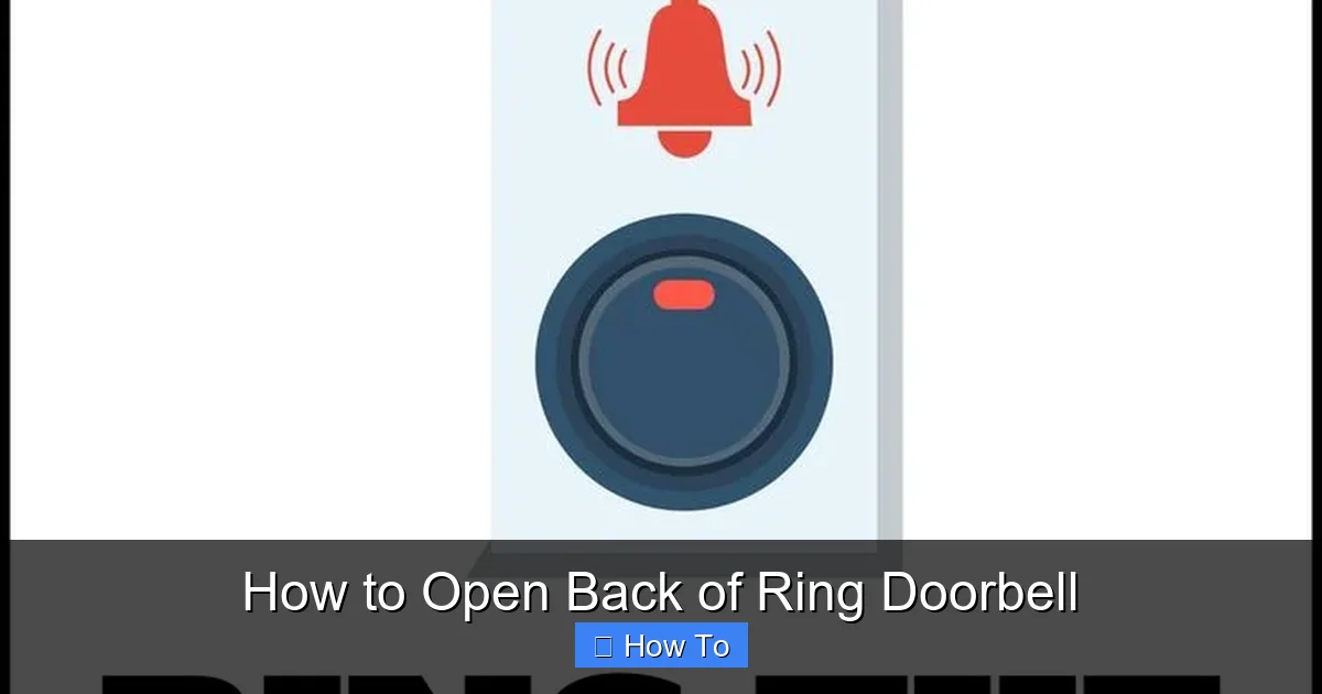 How to Open Back of Ring Doorbell