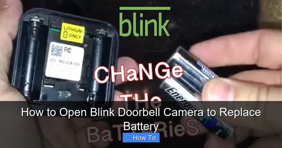 How to Open Blink Doorbell Camera to Replace Battery