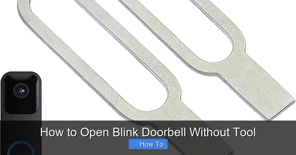 How to Open Blink Doorbell Without Tool