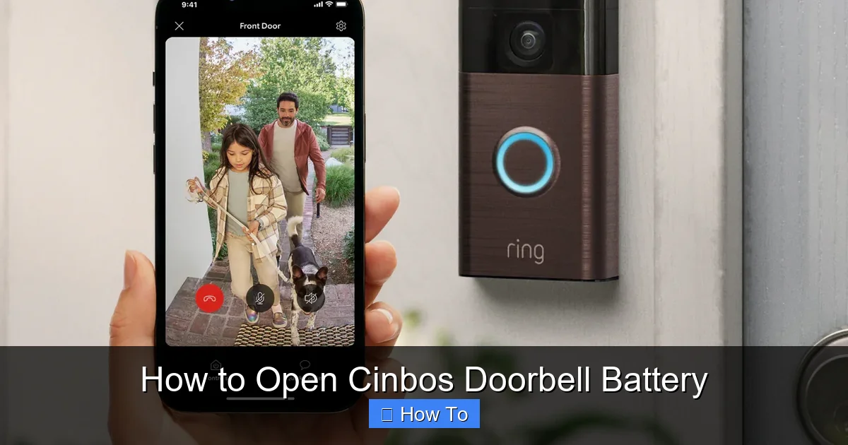 How to Open Cinbos Doorbell Battery