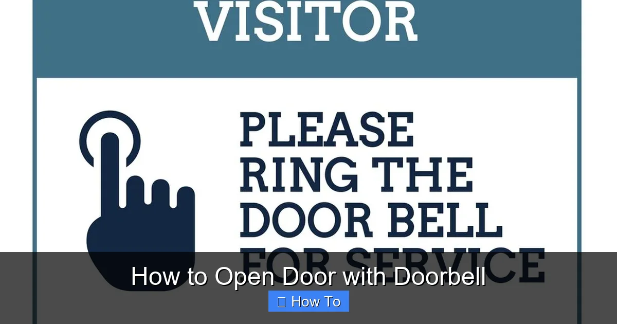 How to Open Door with Doorbell