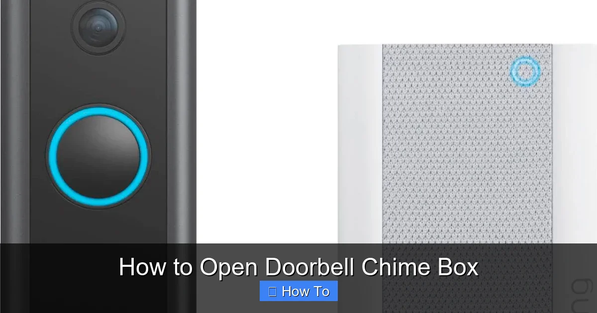 How to Open Doorbell Chime Box
