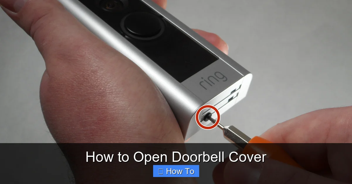 How to Open Doorbell Cover