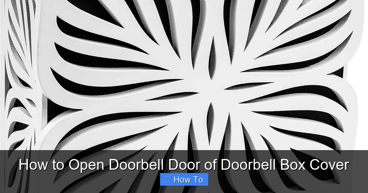 How to Open Doorbell Door of Doorbell Box Cover