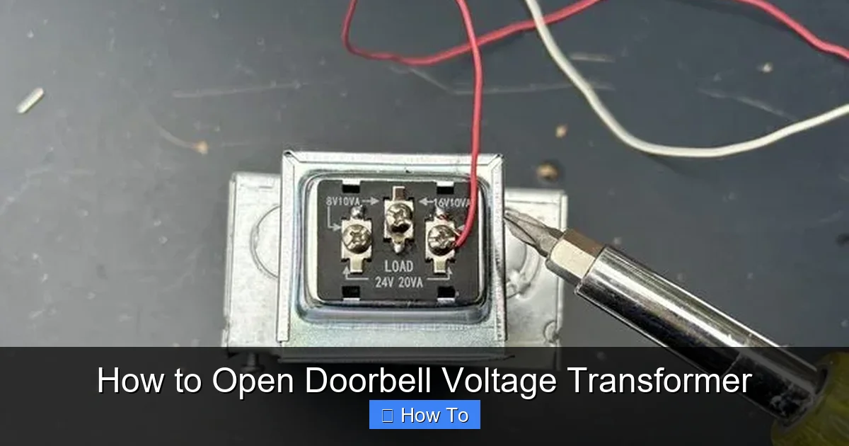How to Open Doorbell Voltage Transformer