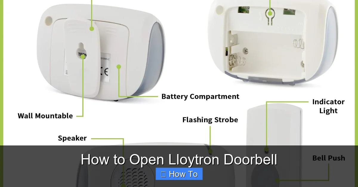 How to Open Lloytron Doorbell