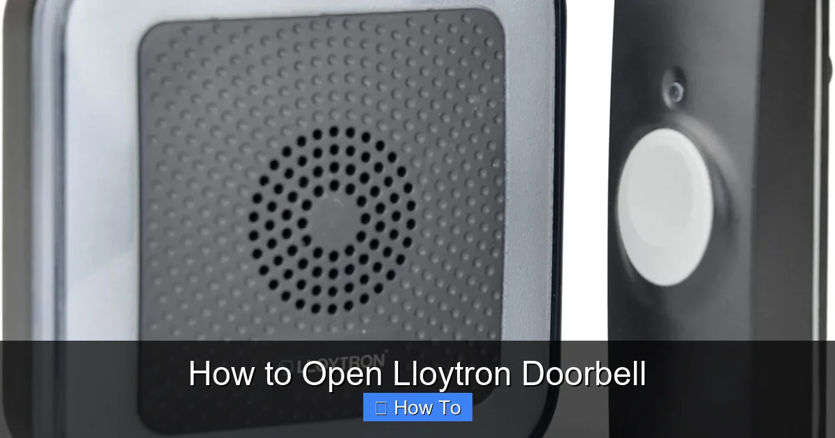 How to Open Lloytron Doorbell