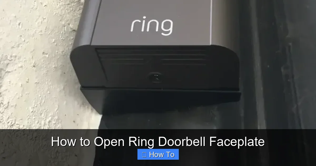 How to Open Ring Doorbell Faceplate
