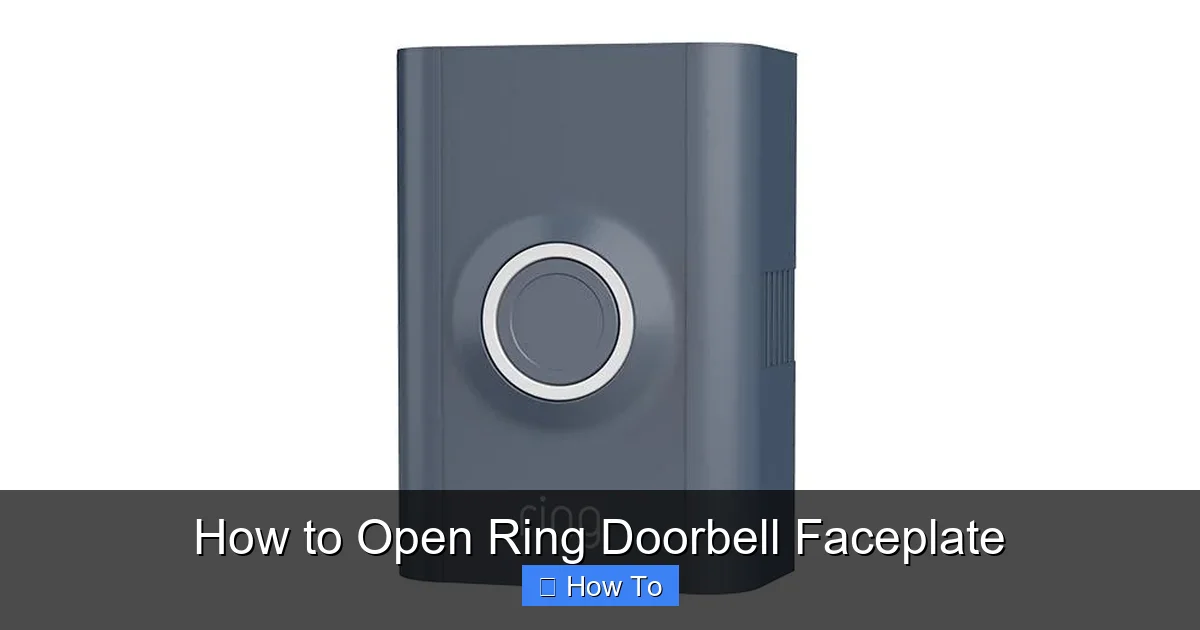 How to Open Ring Doorbell Faceplate