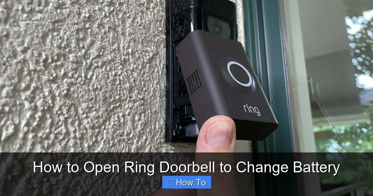 How to Open Ring Doorbell to Change Battery
