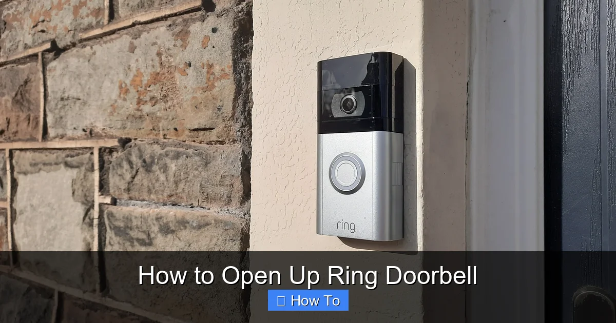 How to Open Up Ring Doorbell