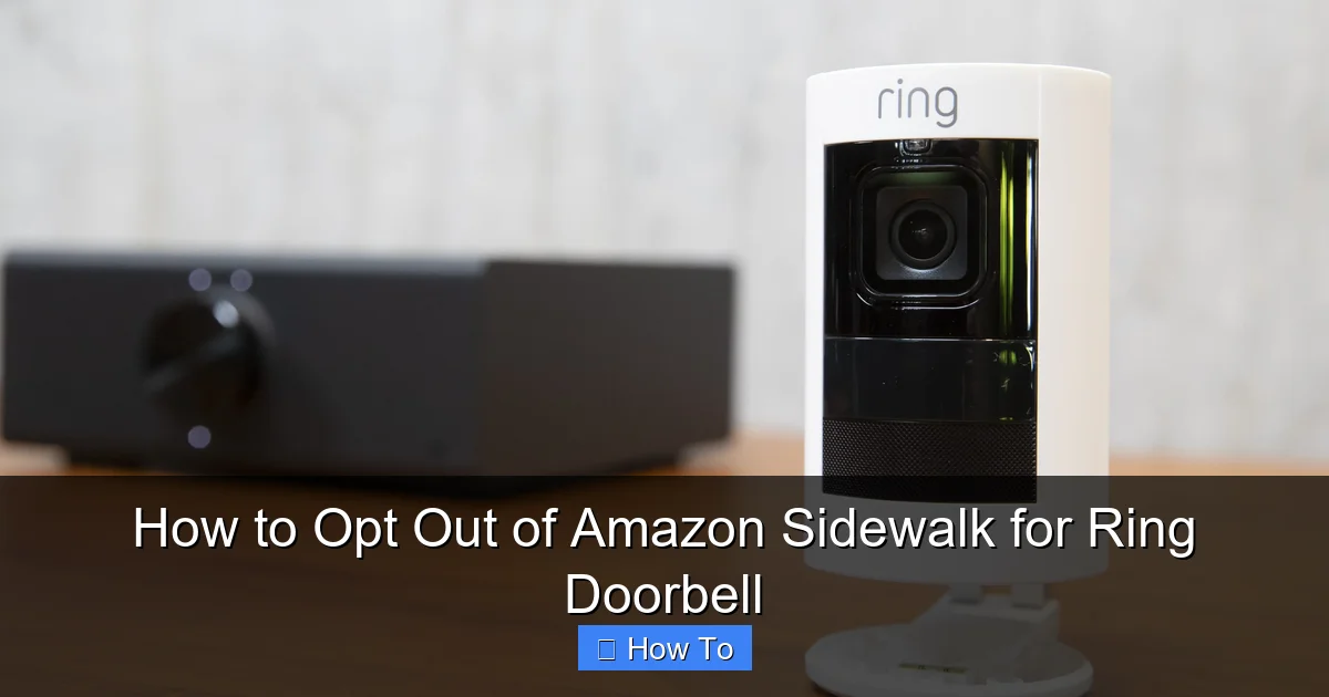 How to Opt Out of Amazon Sidewalk for Ring Doorbell