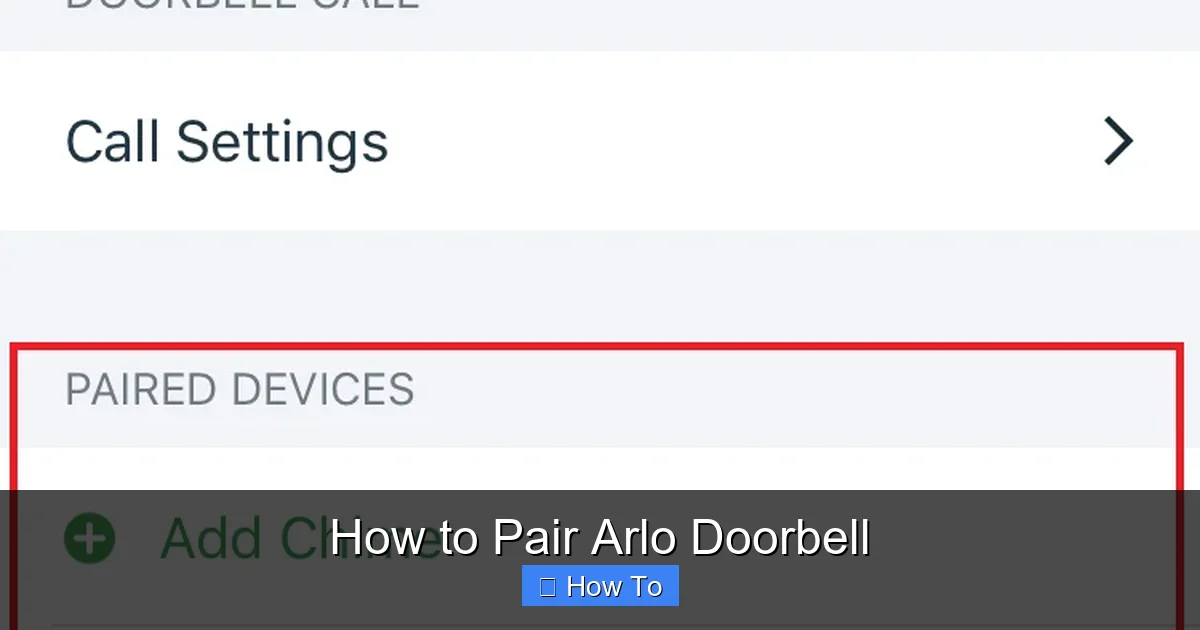 How to Pair Arlo Doorbell