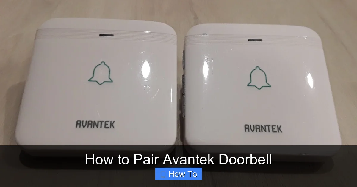How to Pair Avantek Doorbell