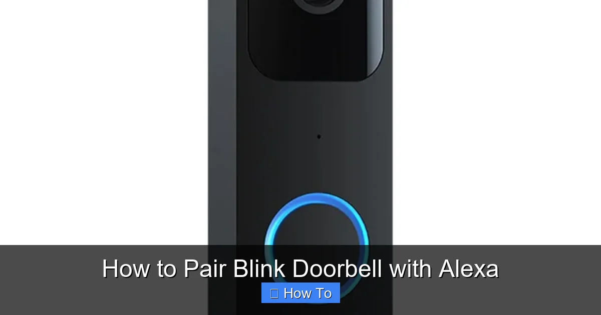 How to Pair Blink Doorbell with Alexa