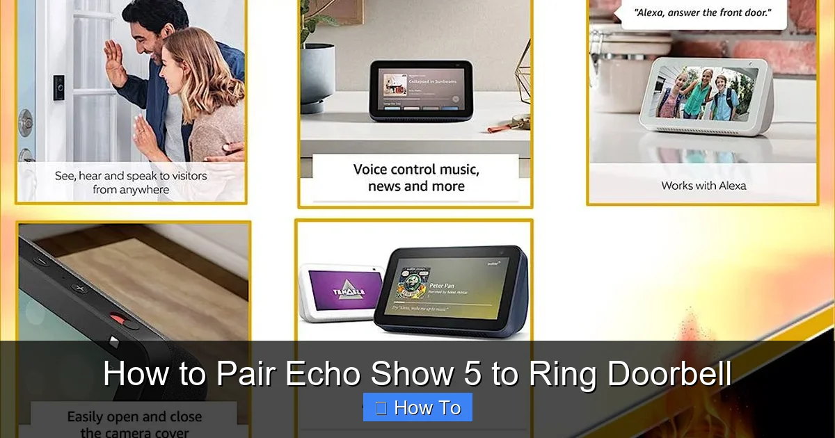 How to Pair Echo Show 5 to Ring Doorbell