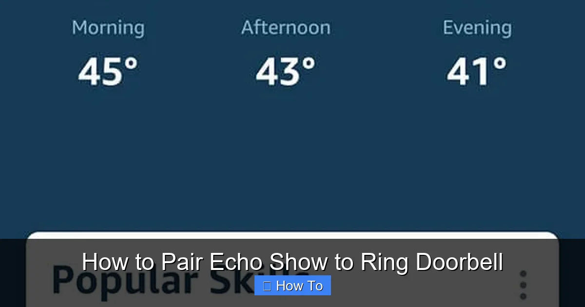 How to Pair Echo Show to Ring Doorbell