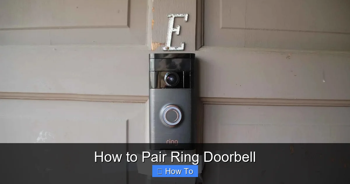 How to Pair Ring Doorbell