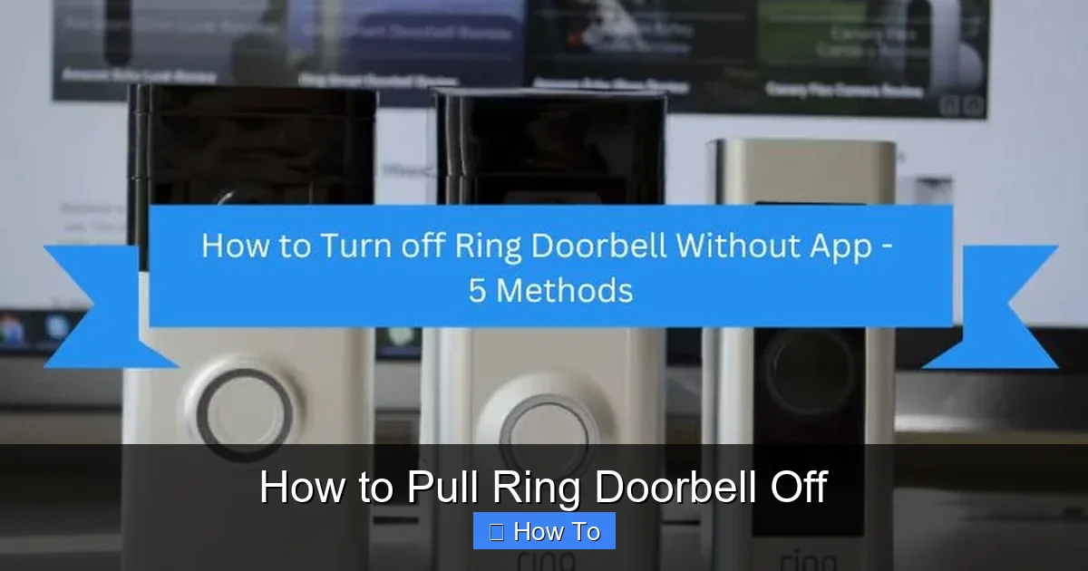 How to Pull Ring Doorbell Off