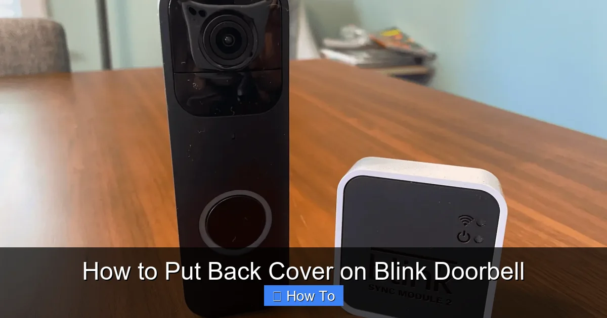How to Put Back Cover on Blink Doorbell