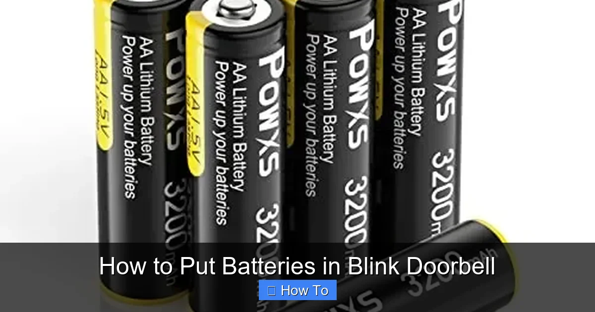 How to Put Batteries in Blink Doorbell