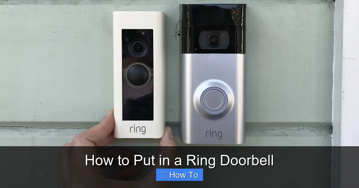 How to Put in a Ring Doorbell