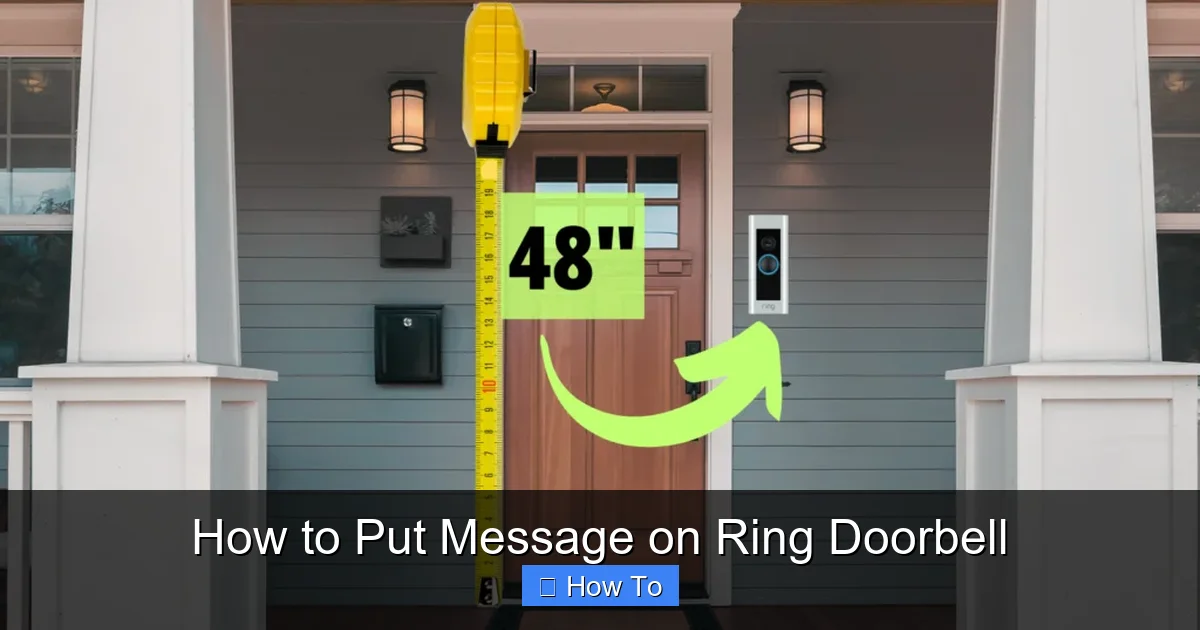 How to Put Message on Ring Doorbell