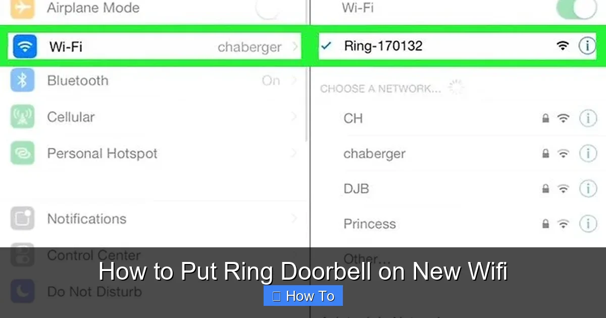 How to Put Ring Doorbell on New Wifi