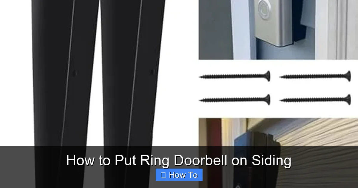 How to Put Ring Doorbell on Siding