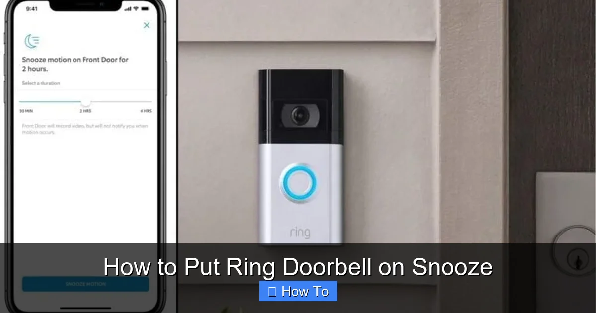 How to Put Ring Doorbell on Snooze