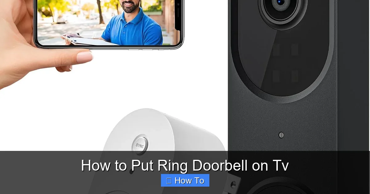 How to Put Ring Doorbell on Tv