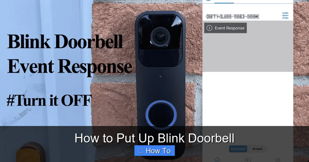 How to Put Up Blink Doorbell