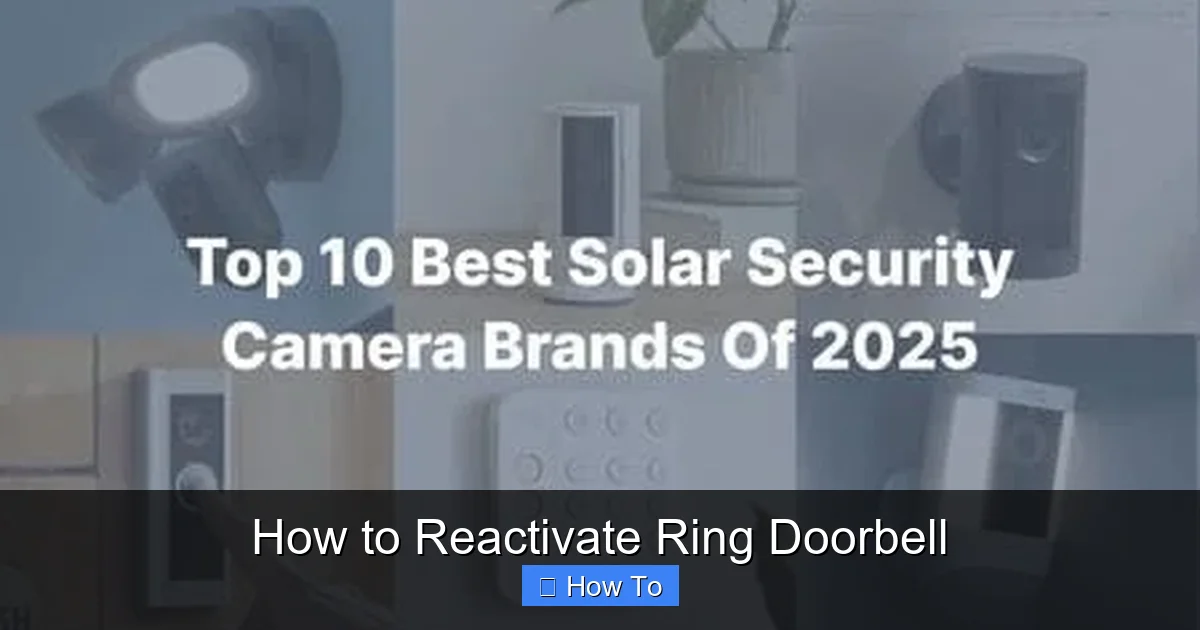 How to Reactivate Ring Doorbell